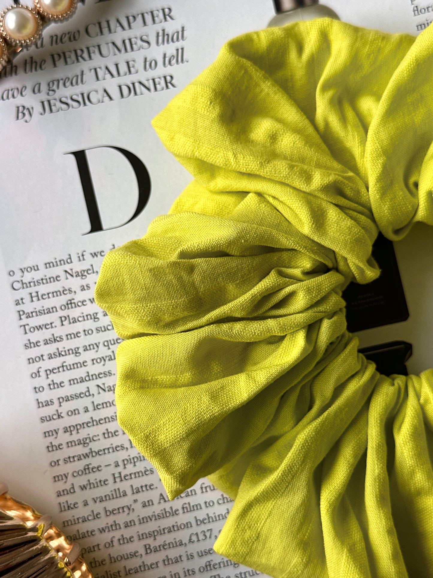 Lime Green Oversized Scrunchie