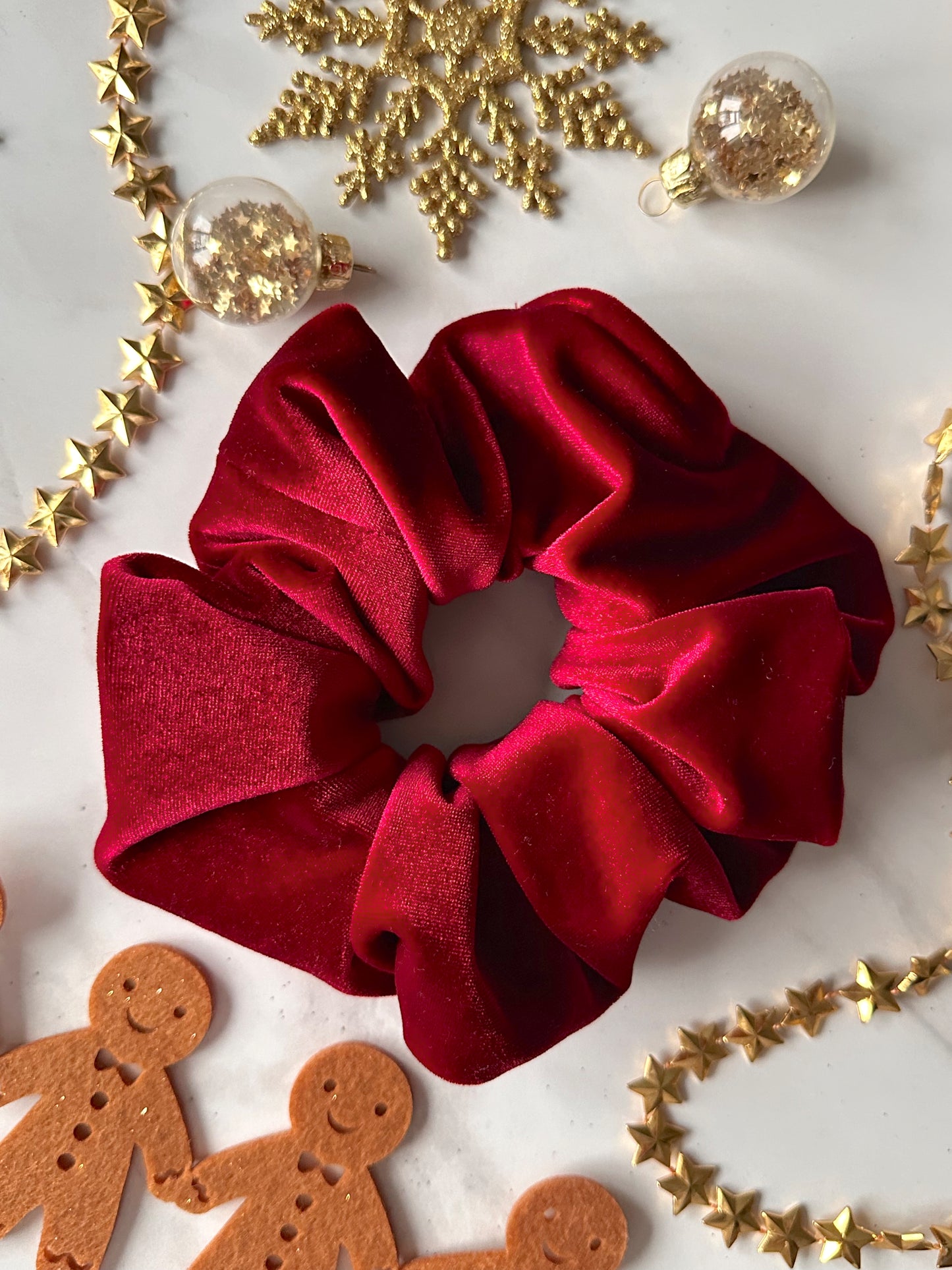 Oversized Red Velvet Scrunchie