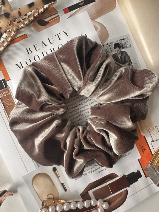 Oversized Mushroom Velvet Scrunchie