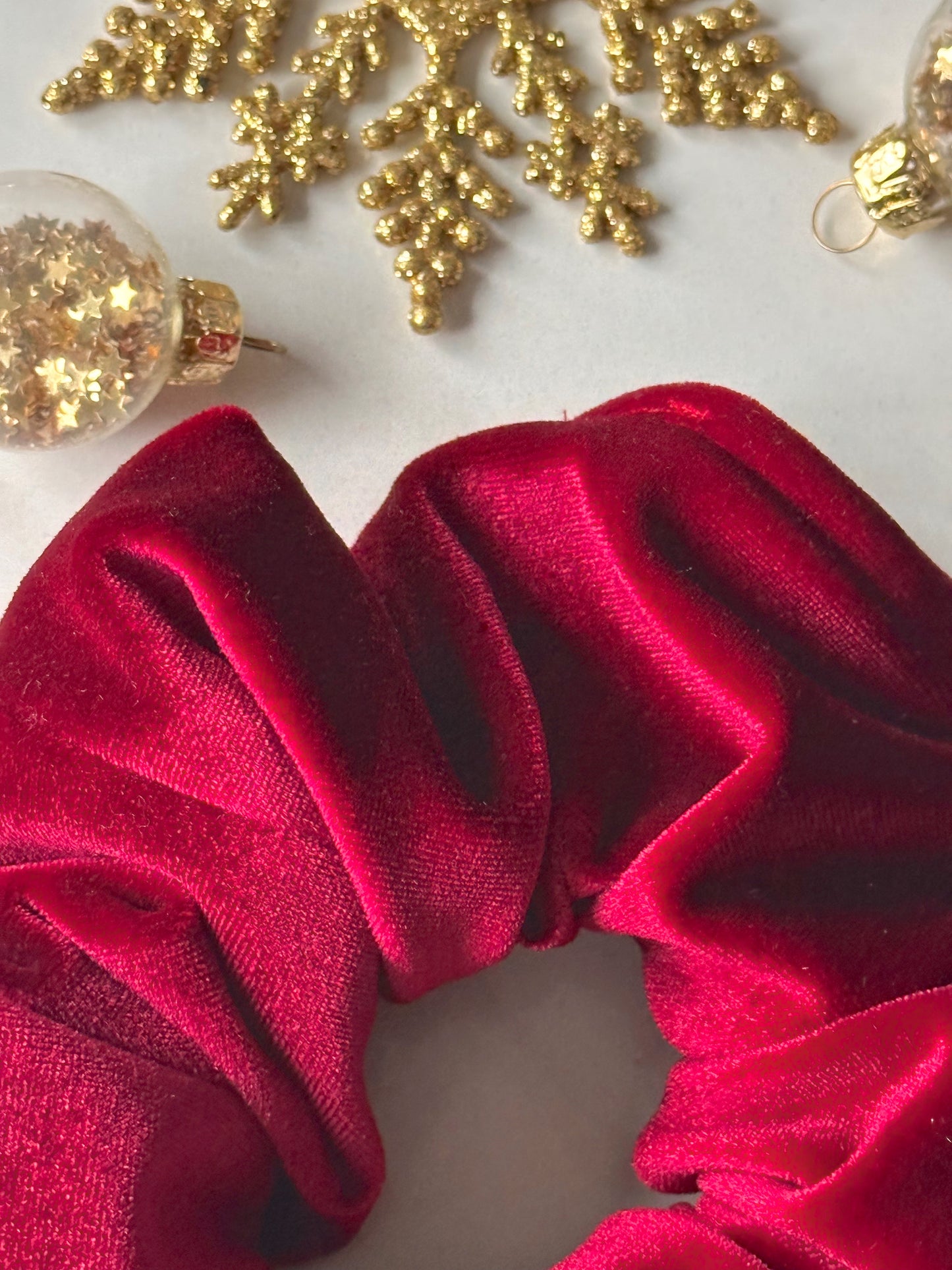 Oversized Red Velvet Scrunchie