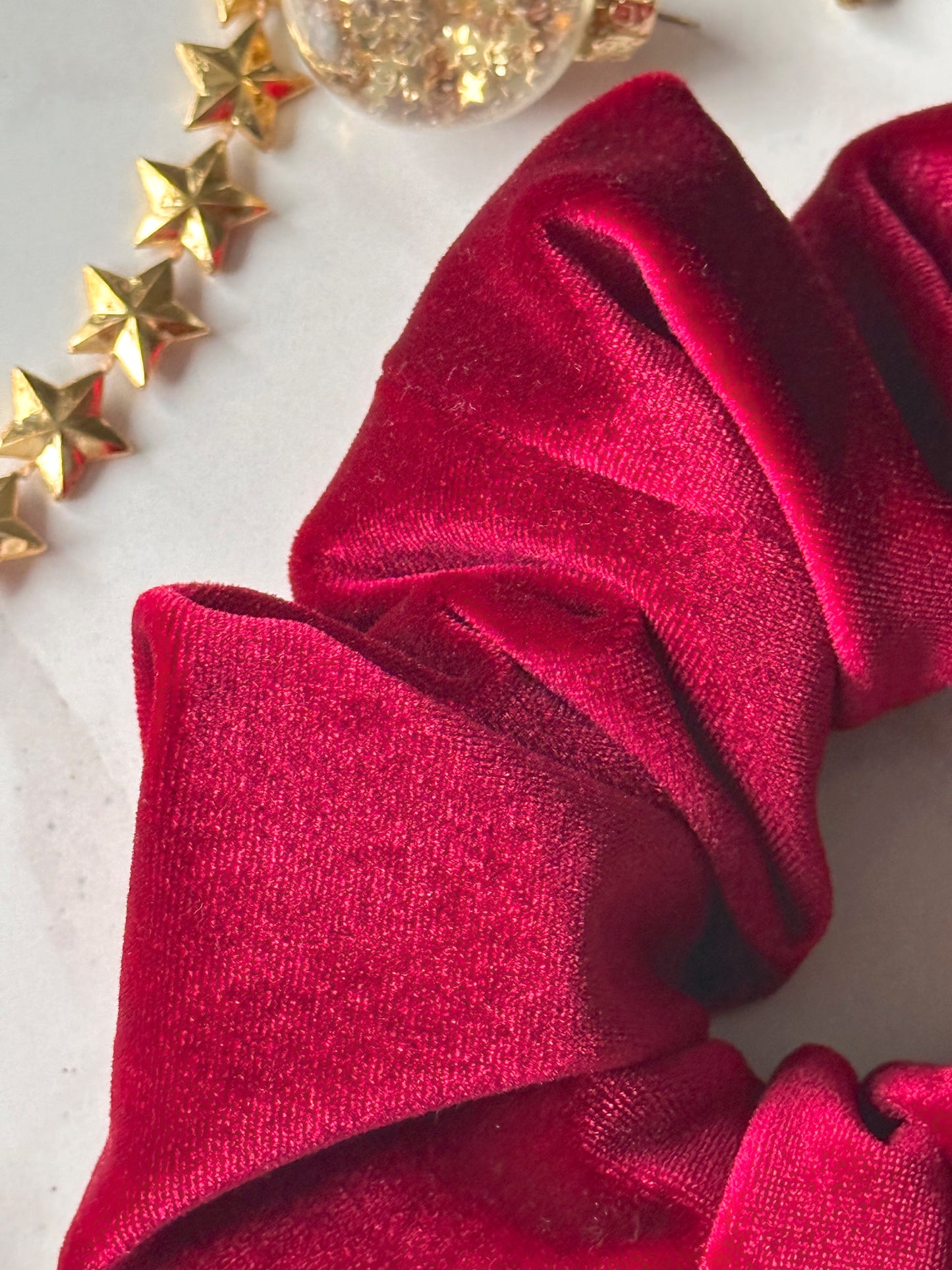 Oversized Red Velvet Scrunchie