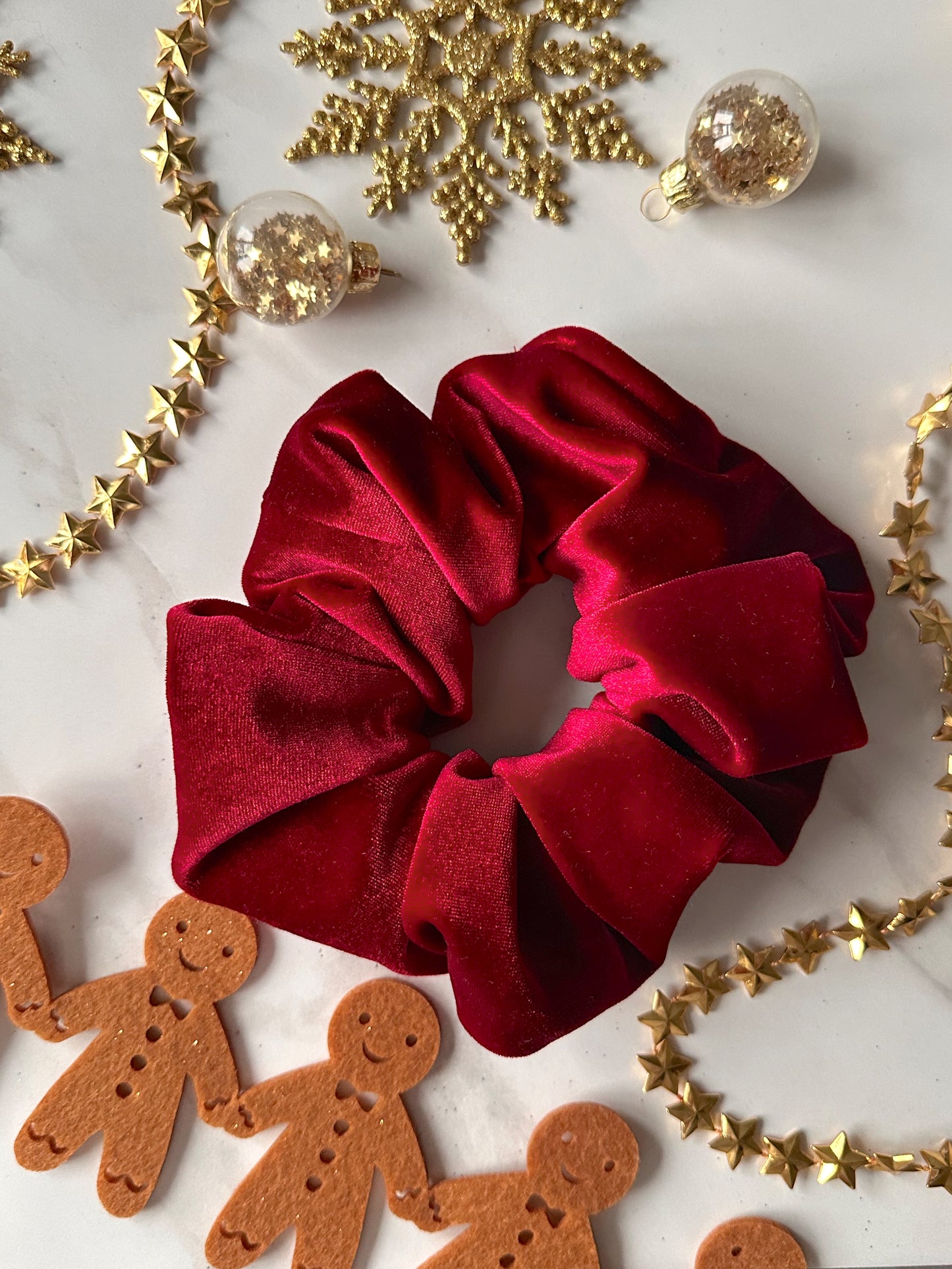 Oversized Red Velvet Scrunchie