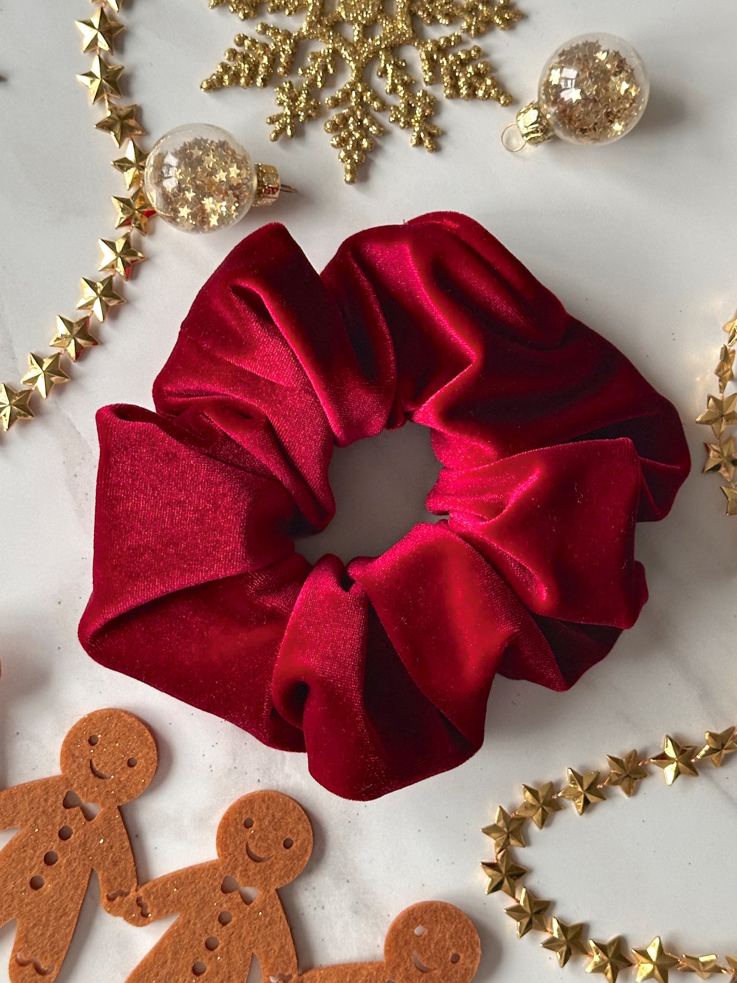 Oversized Red Velvet Scrunchie
