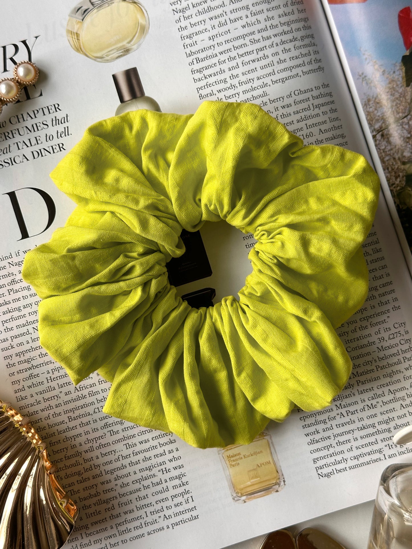 Lime Green Oversized Scrunchie
