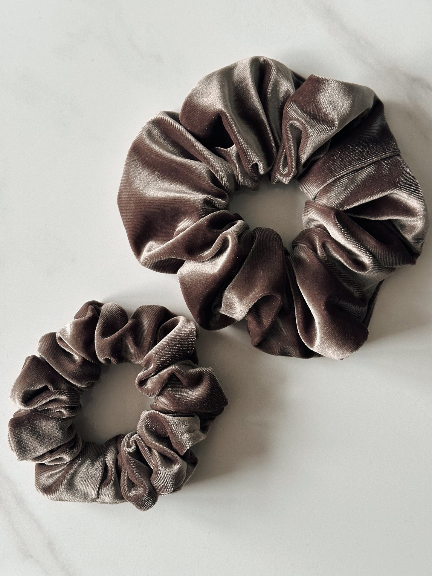 Oversized Mushroom Velvet Scrunchie