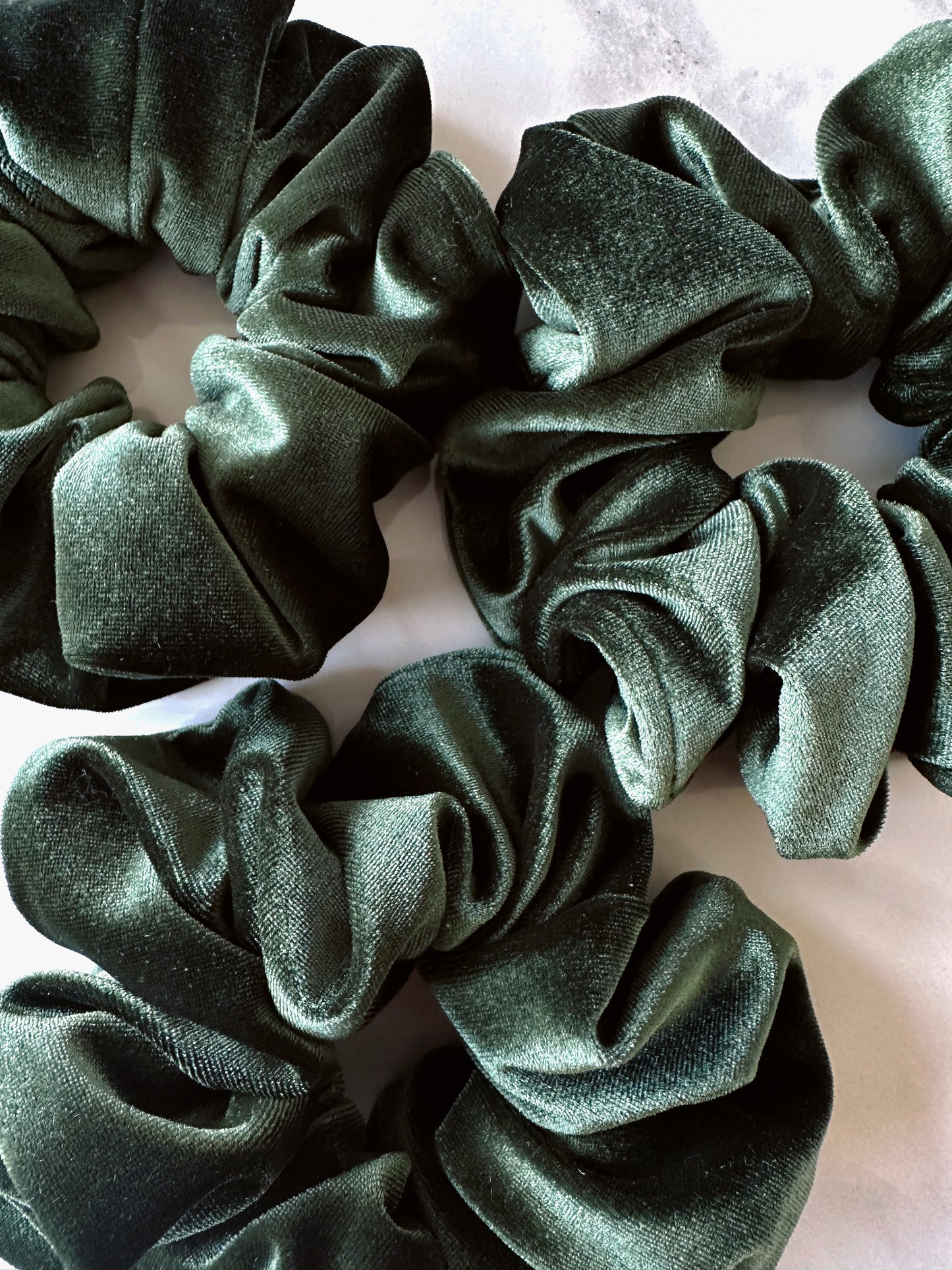 Oversized Emerald Green Velvet Scrunchie