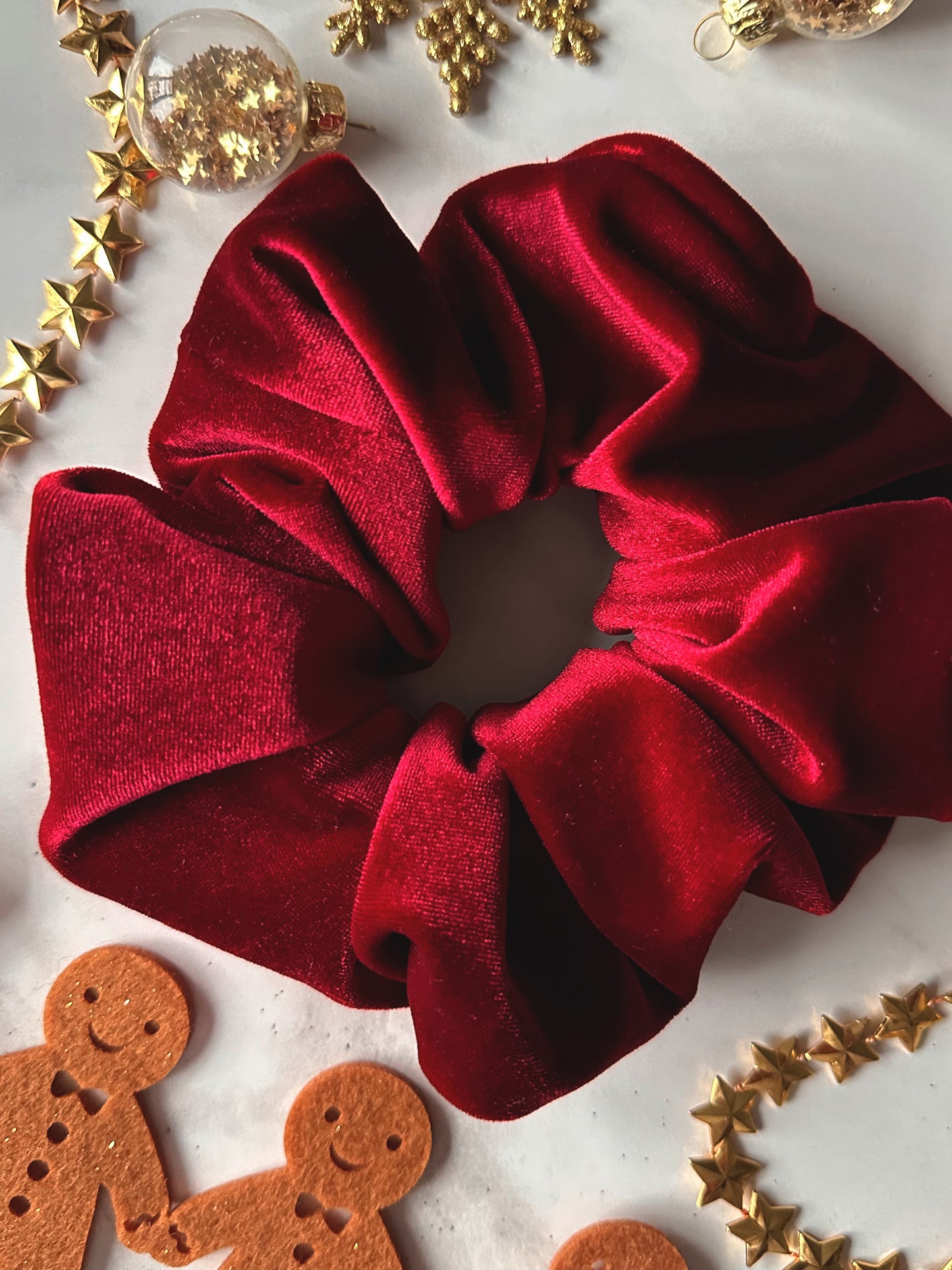 Oversized Red Velvet Scrunchie