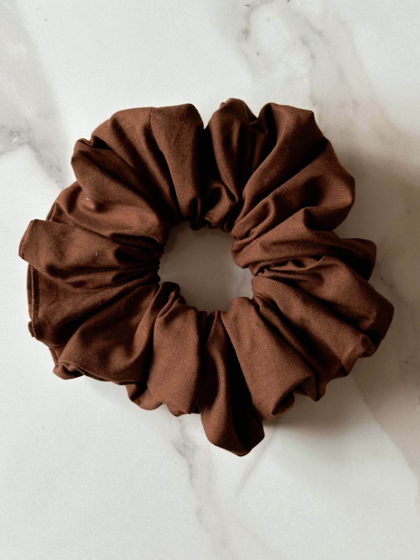 Chocolate & Leopard Print Scrunchie Trio