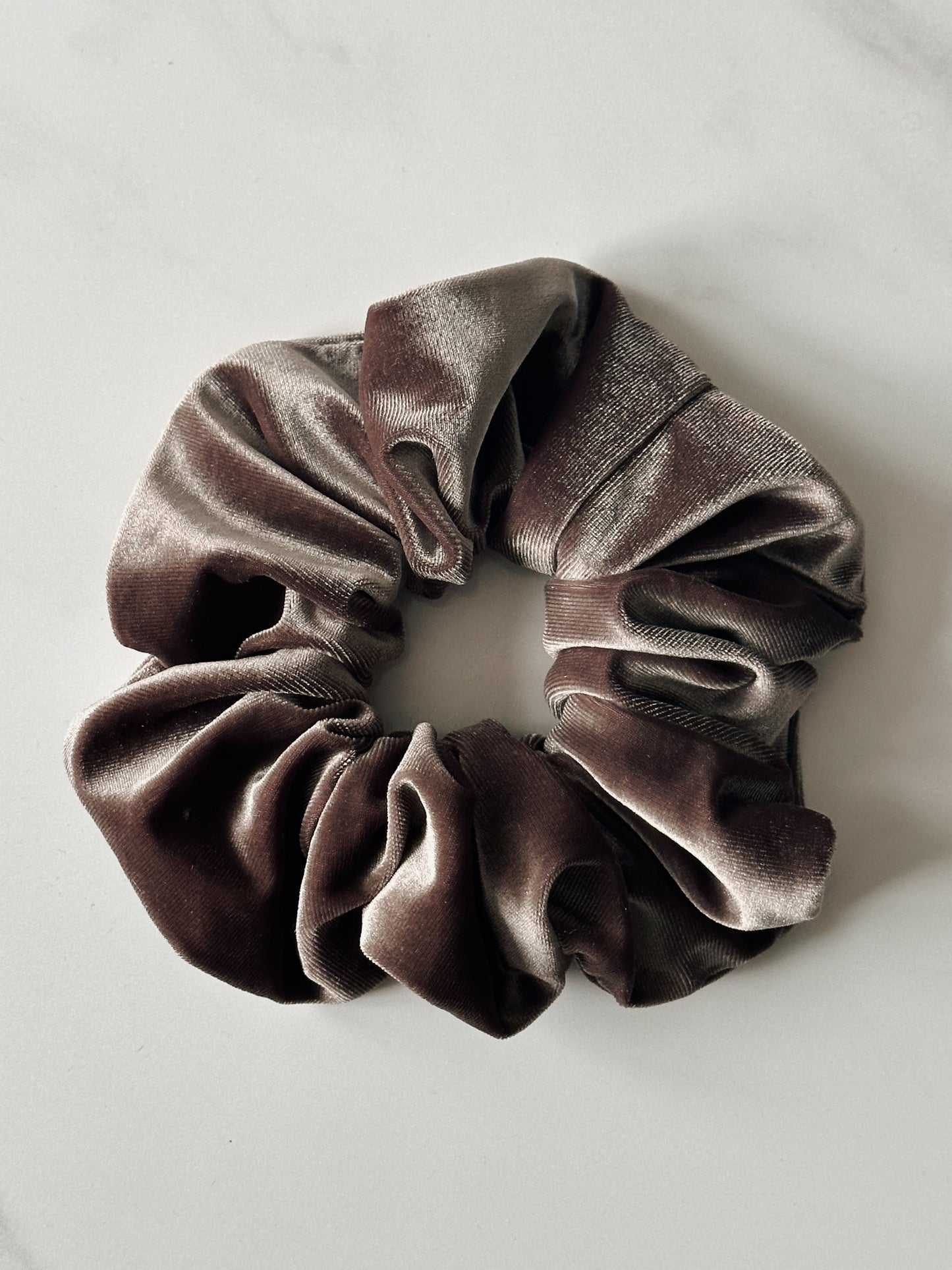 Oversized Mushroom Velvet Scrunchie